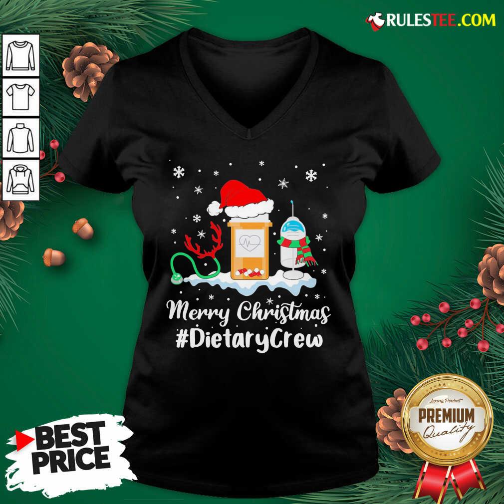 Original Nurse Santa Vaccine Merry Christmas #Dietary Crew Shirt