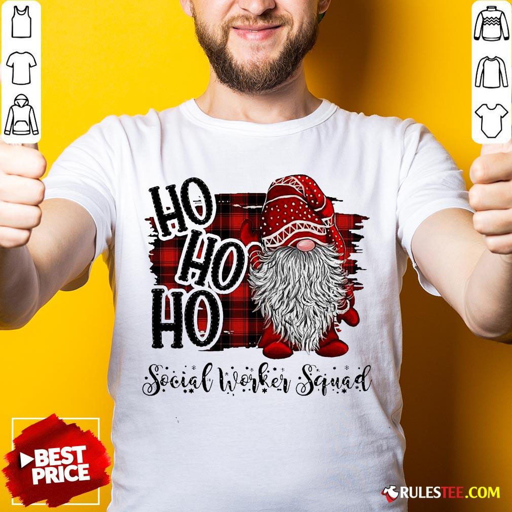 Original Plaid Gnome Ho Ho Ho Social Worker Squad Shirt