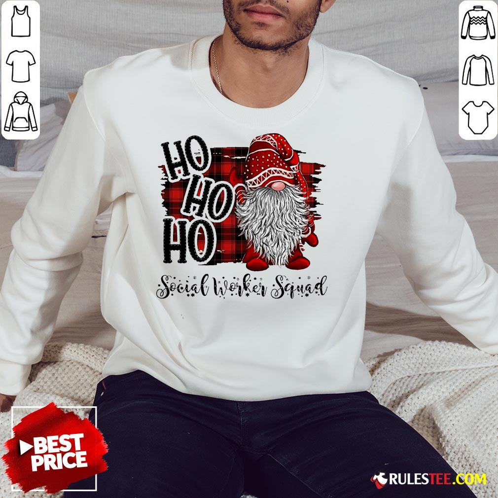 Original Plaid Gnome Ho Ho Ho Social Worker Squad Shirt