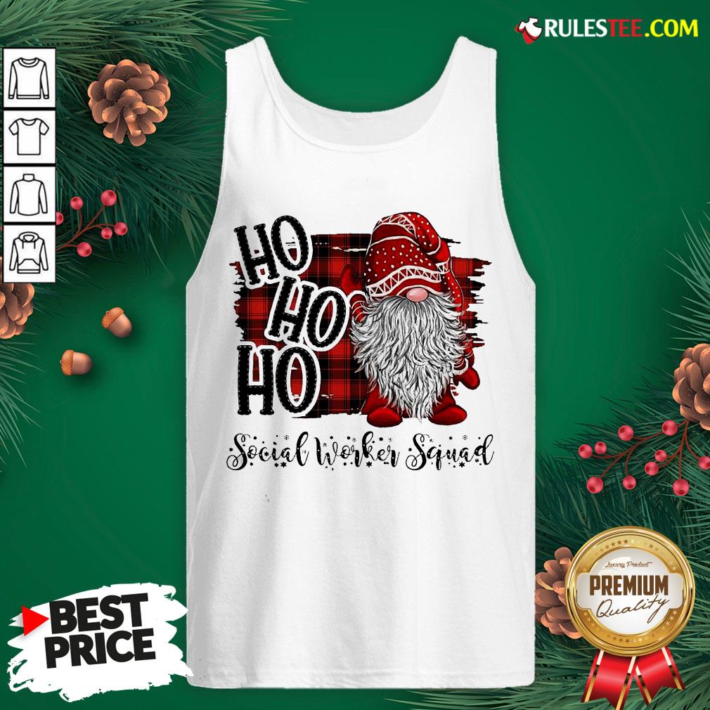 Original Plaid Gnome Ho Ho Ho Social Worker Squad Shirt