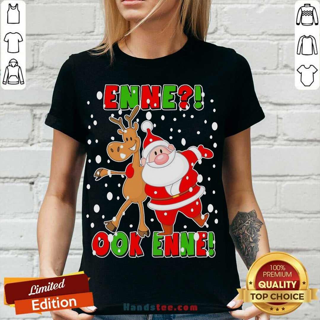 Original Santa Claus And Reindeer Enne Ook Enne Christmas Shirt