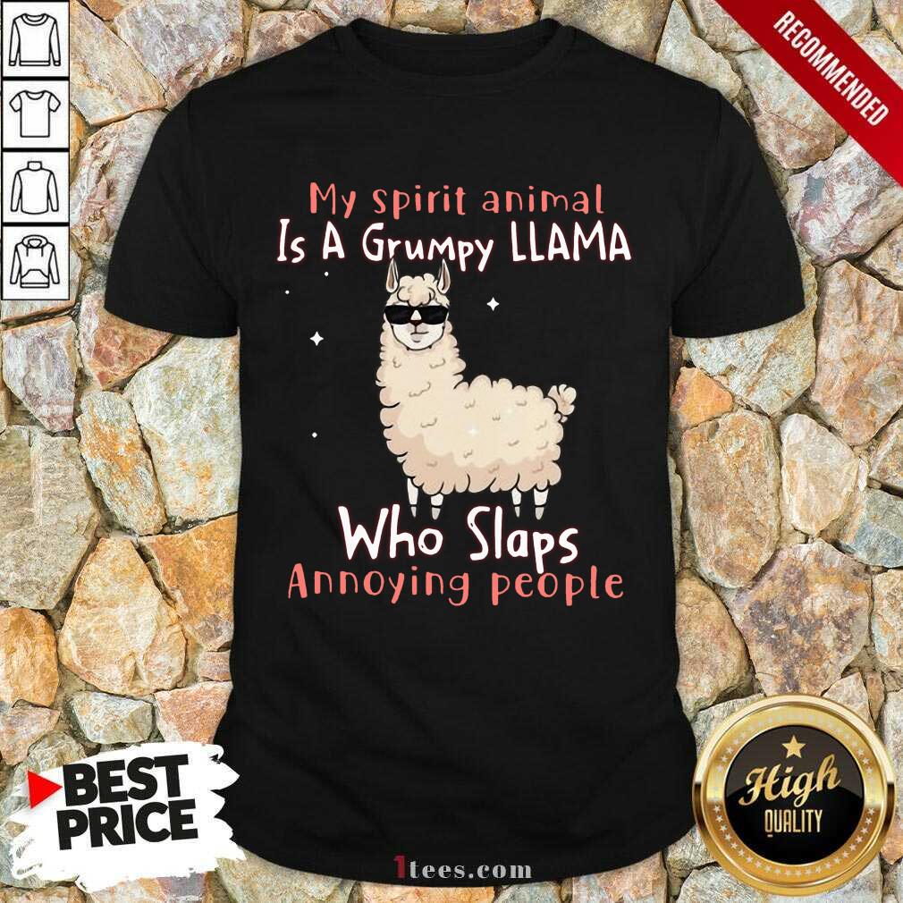 Overjoyed Spirit Animal A Grumpy Llama Who Shirt