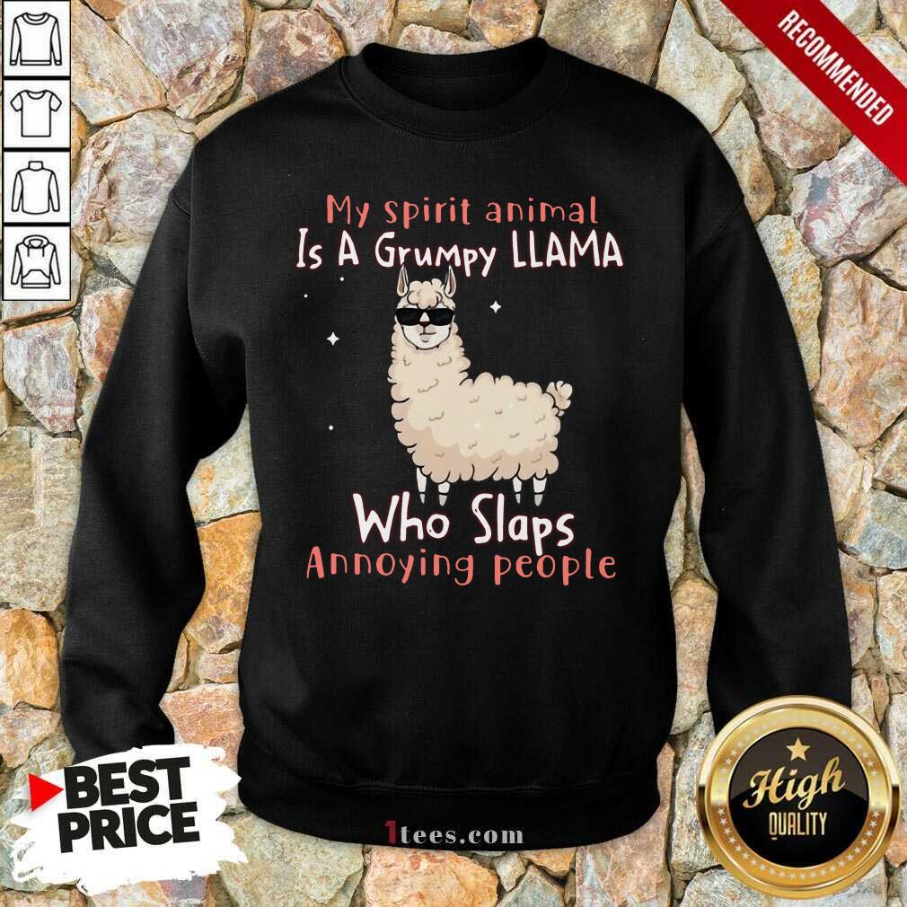 Overjoyed Spirit Animal A Grumpy Llama Who Shirt
