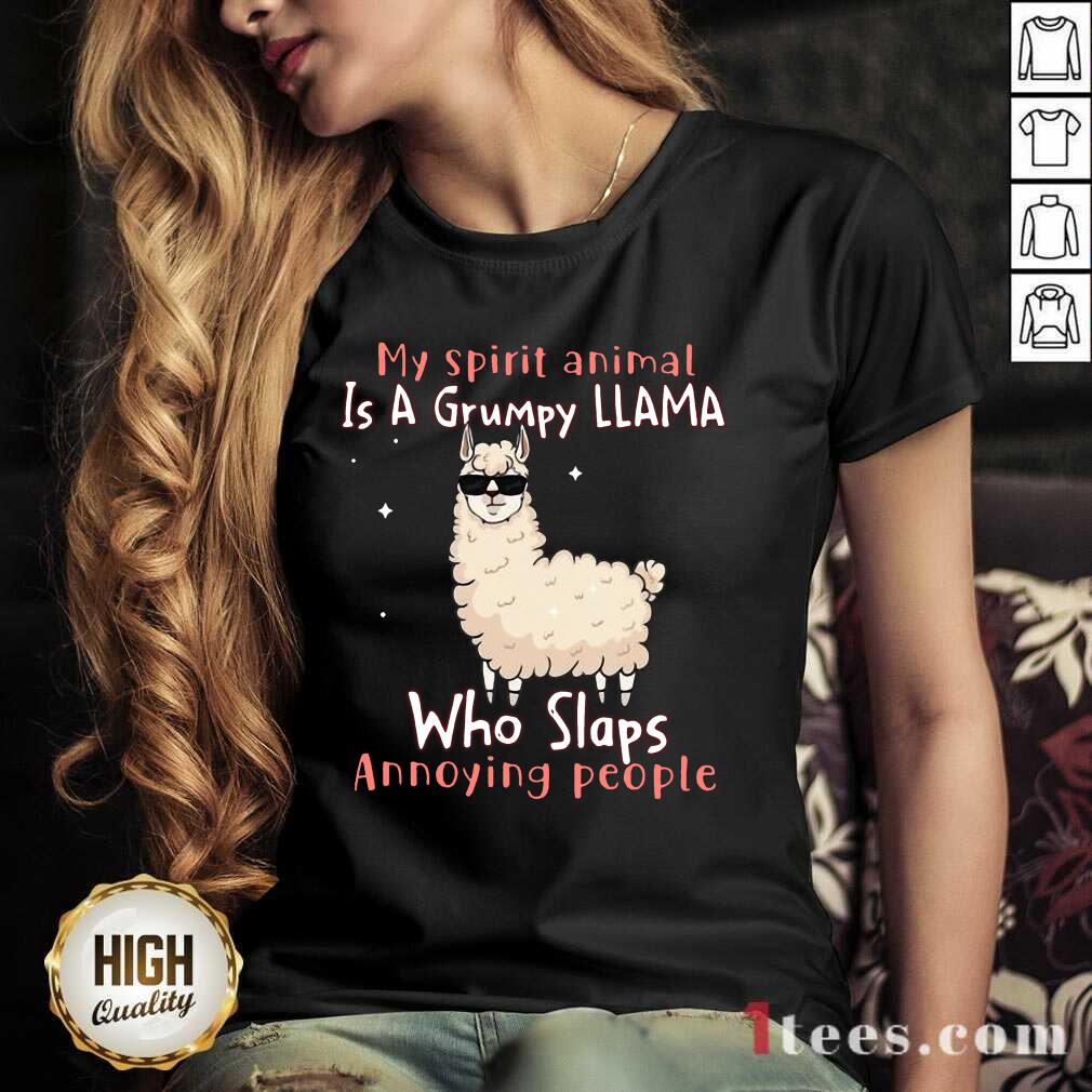 Overjoyed Spirit Animal A Grumpy Llama Who Shirt