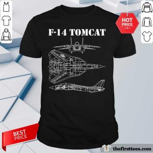 Original F 14 Tomcat Fighter Warbird Blueprint Schematics Diagram Shirt