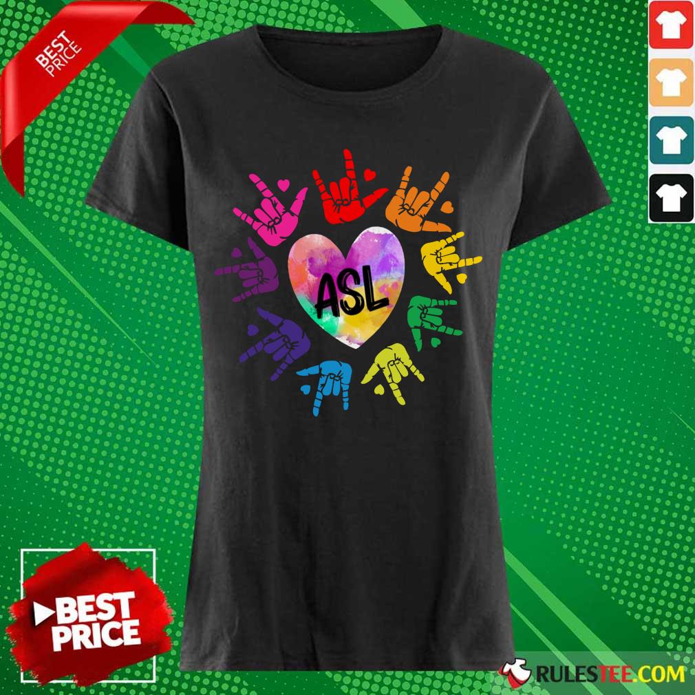 Perfect Asl Love Hands Watercolor Shirt