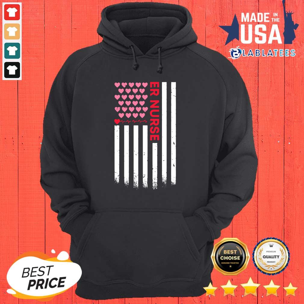Perfect Er Nurse American Flag Heart Valentine's Day Shirt