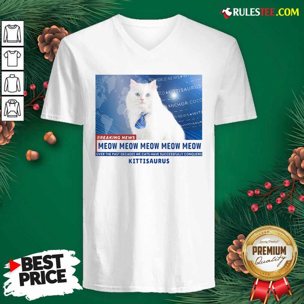 Perfect Kittisaurus News Anchor CoCo Cat Shirt