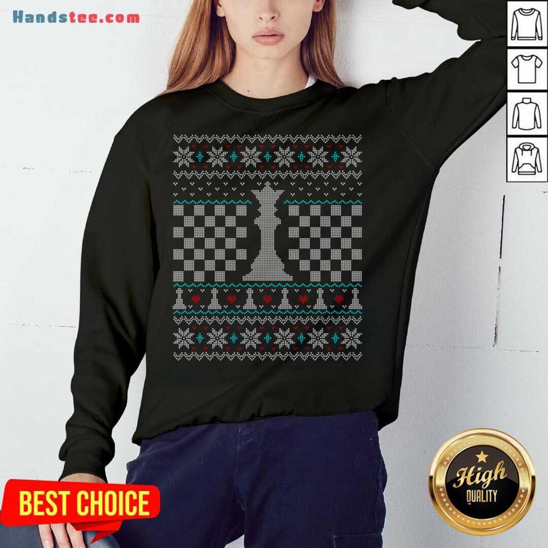 Perfect Queen Chess Piece Ugly Christmas Sweater Design Shirt