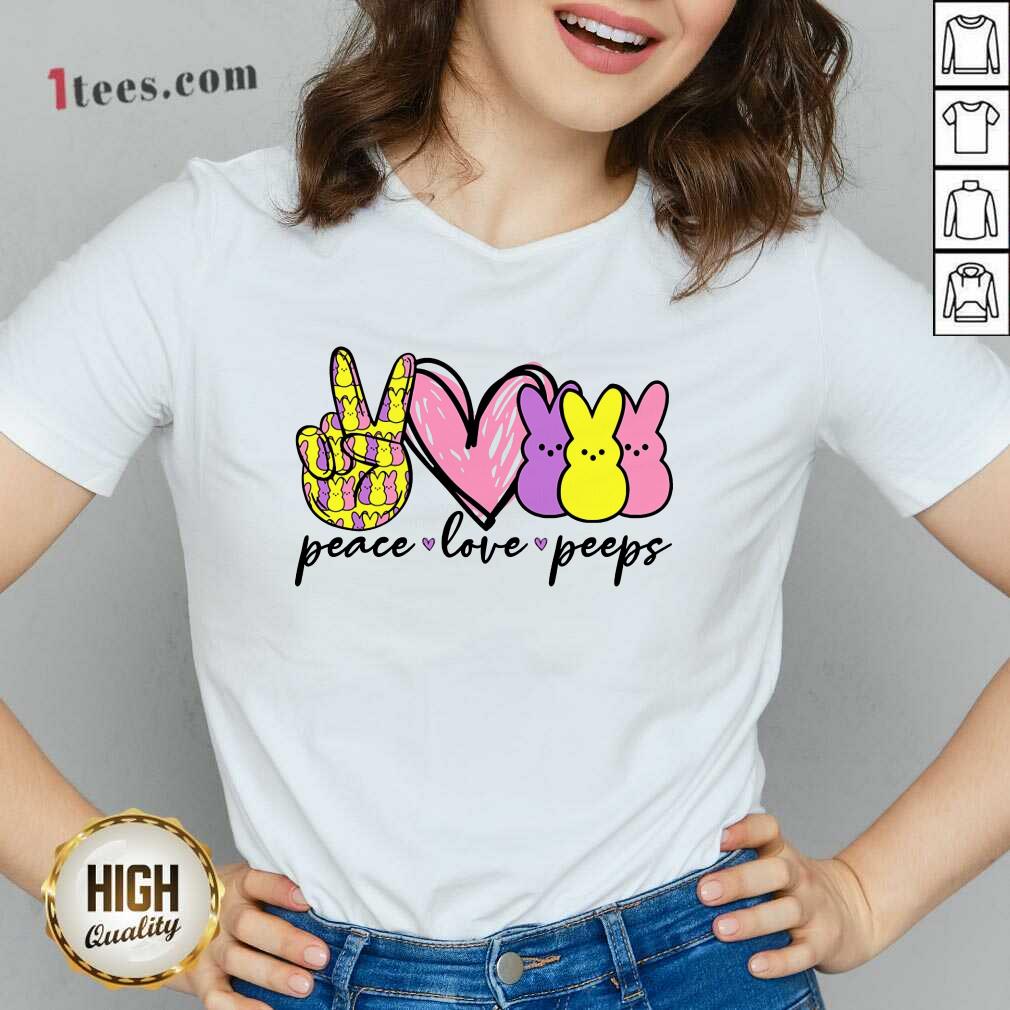 Perfet Peeps Peace Love Bunny Shirt