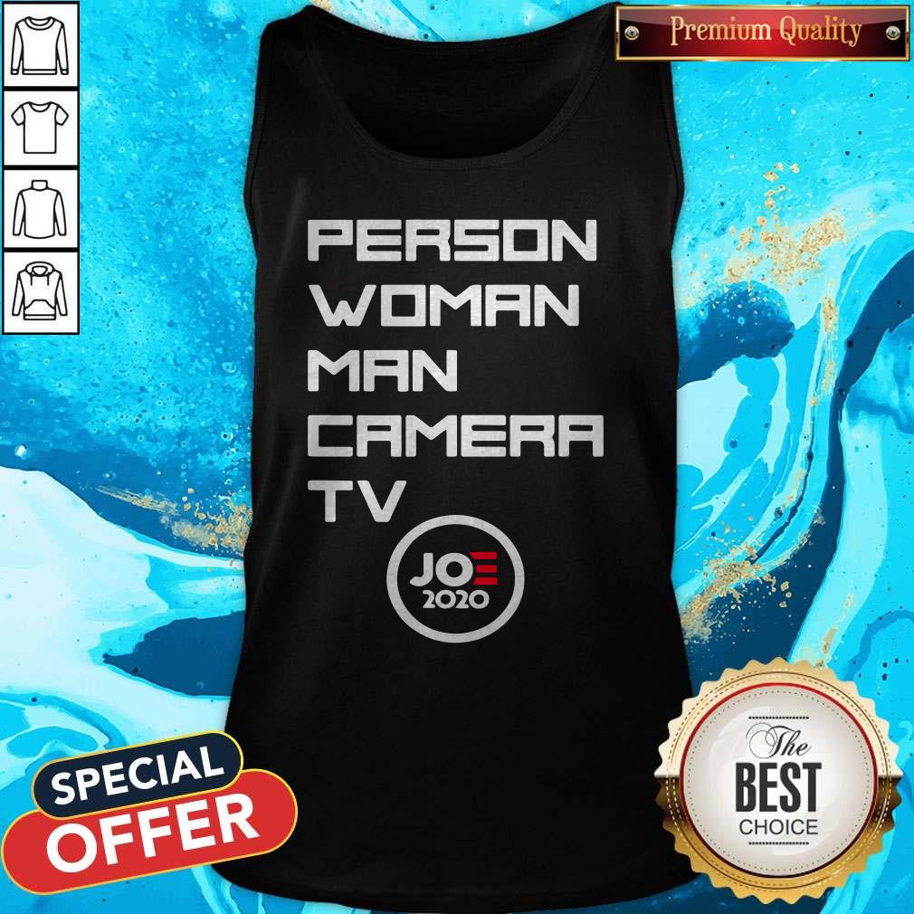 Person Woman Man Camera Tv Trump Funny Joe 2020 Shirt