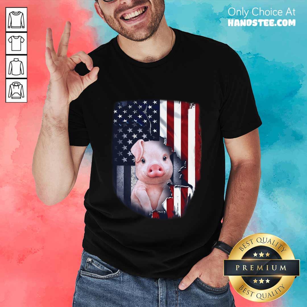 Pig American Flag Shirt