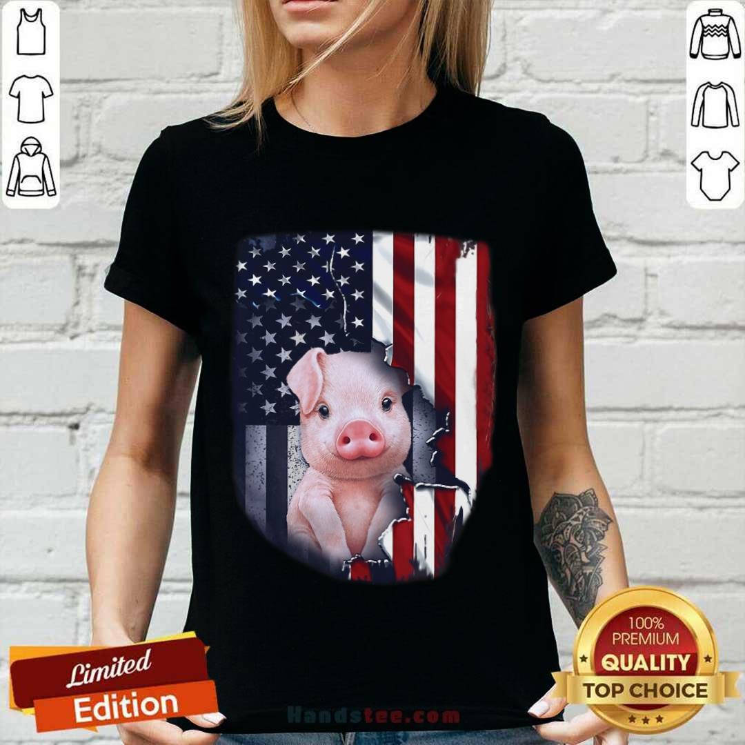 Pig American Flag Shirt