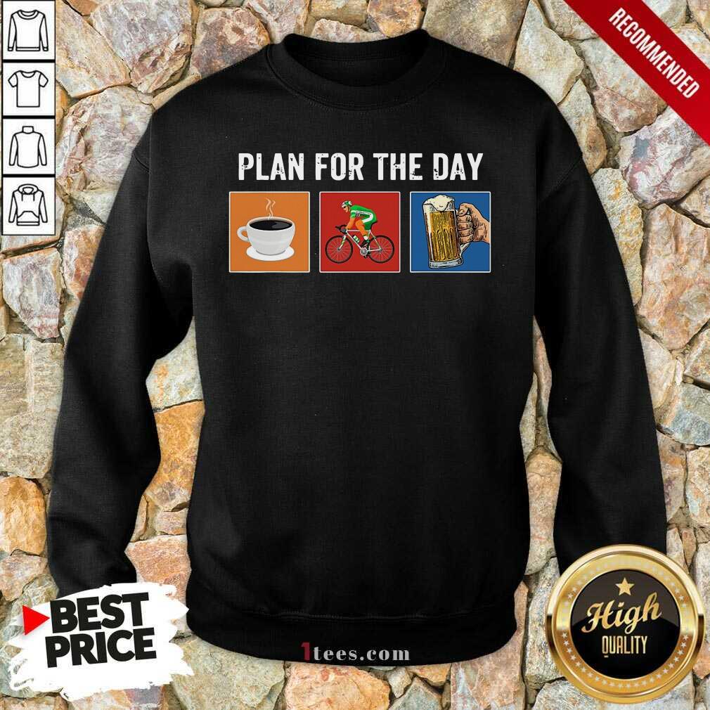 Plan For The Day Coffee Bicycle Beer Shirt