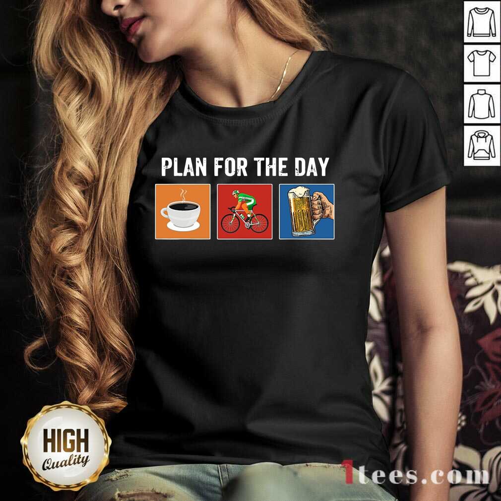 Plan For The Day Coffee Bicycle Beer Shirt