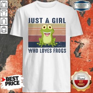 Pretty Just A Girl Who Loves Frogs Vintage Retro Shirt