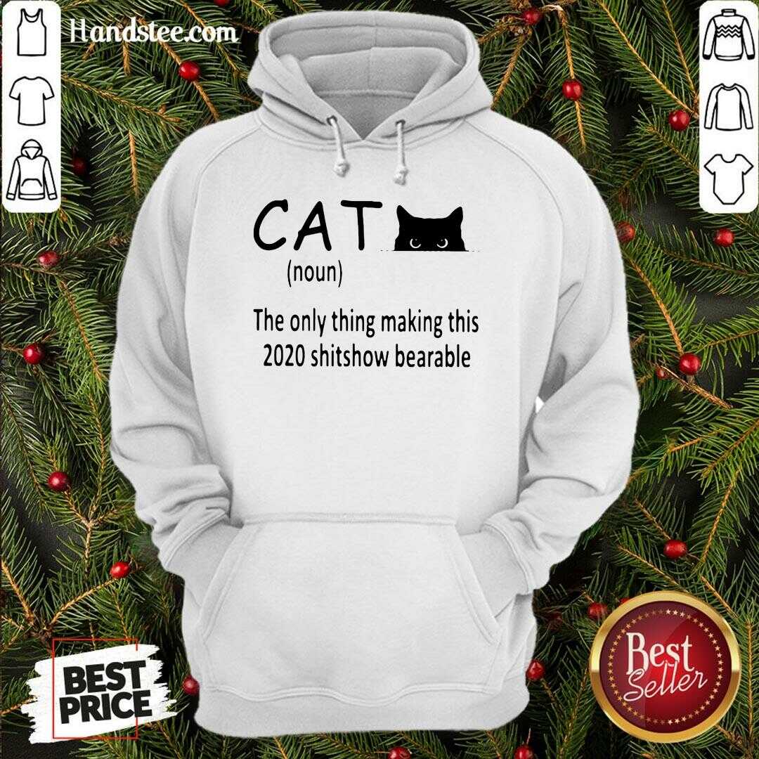Premium Cat The Only Thing Making This 2020 Shitshow Bearable Shirt