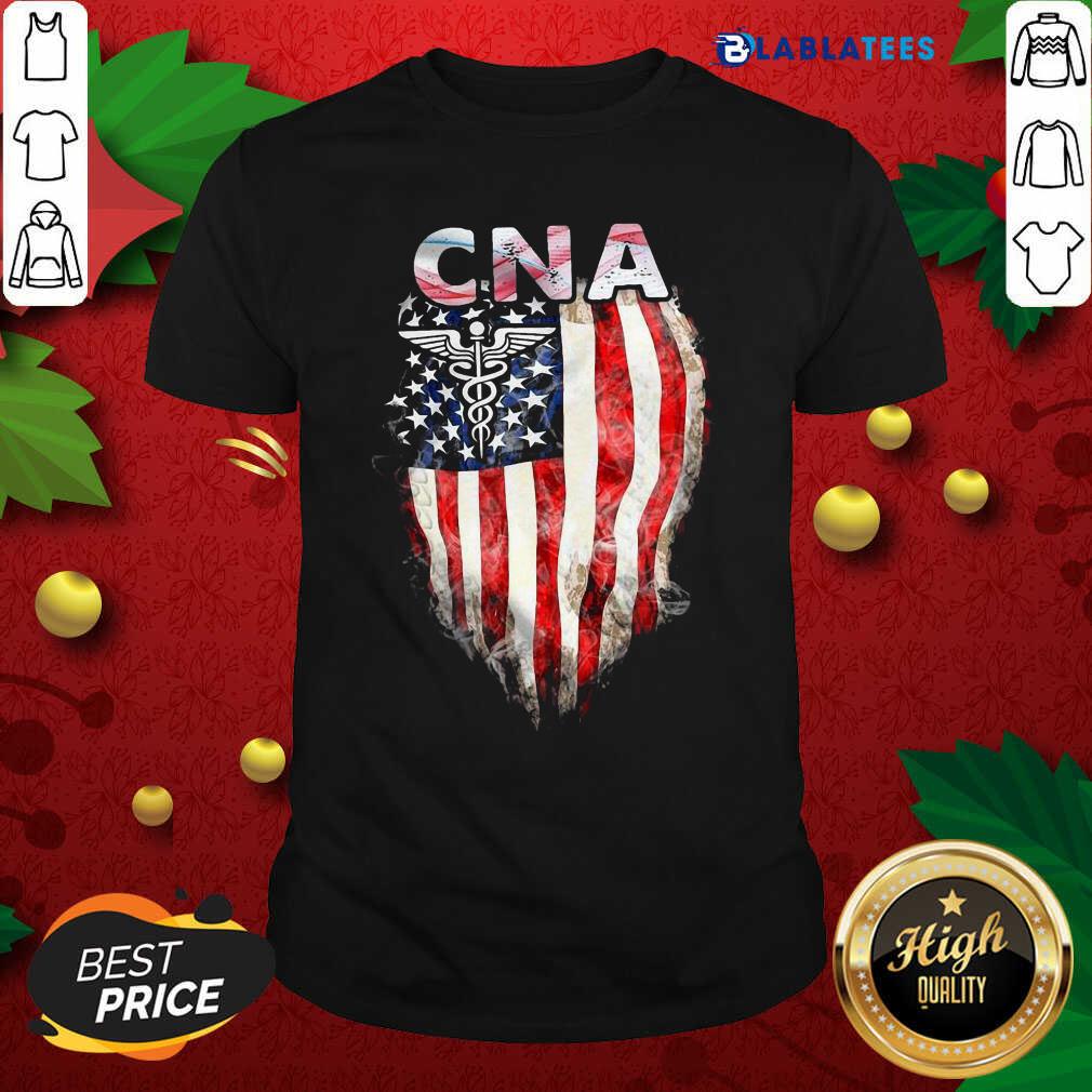 Premium Cna Gift American Flag Shirt