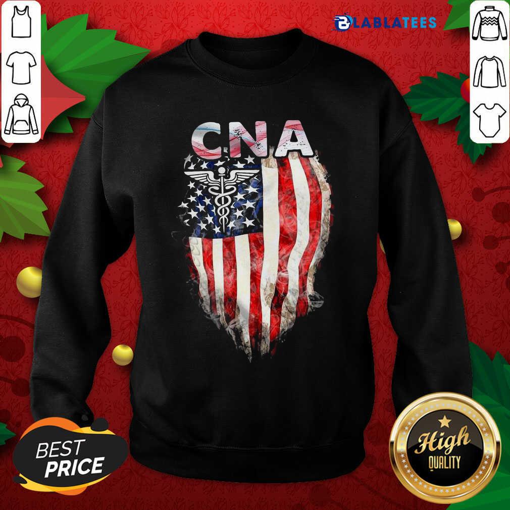 Premium Cna Gift American Flag Shirt