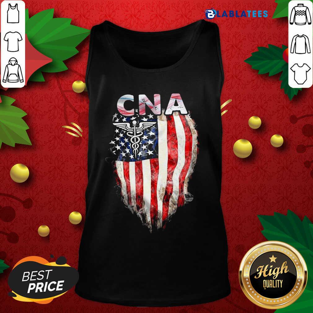 Premium Cna Gift American Flag Shirt