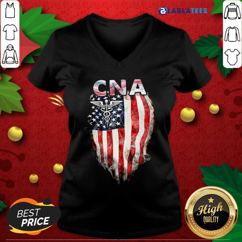 Premium Cna Gift American Flag Shirt