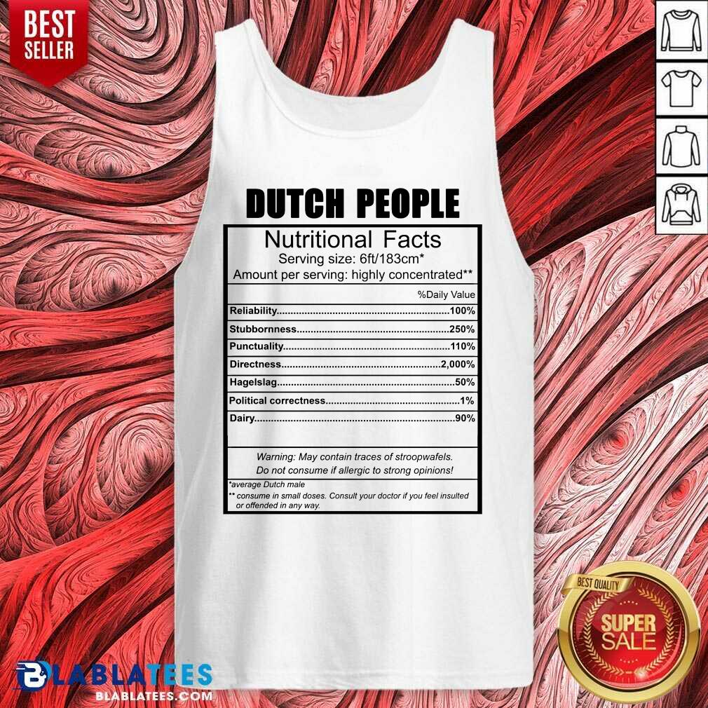 Premium Dutch People Nutritional Facts Weight Lifting Shirt