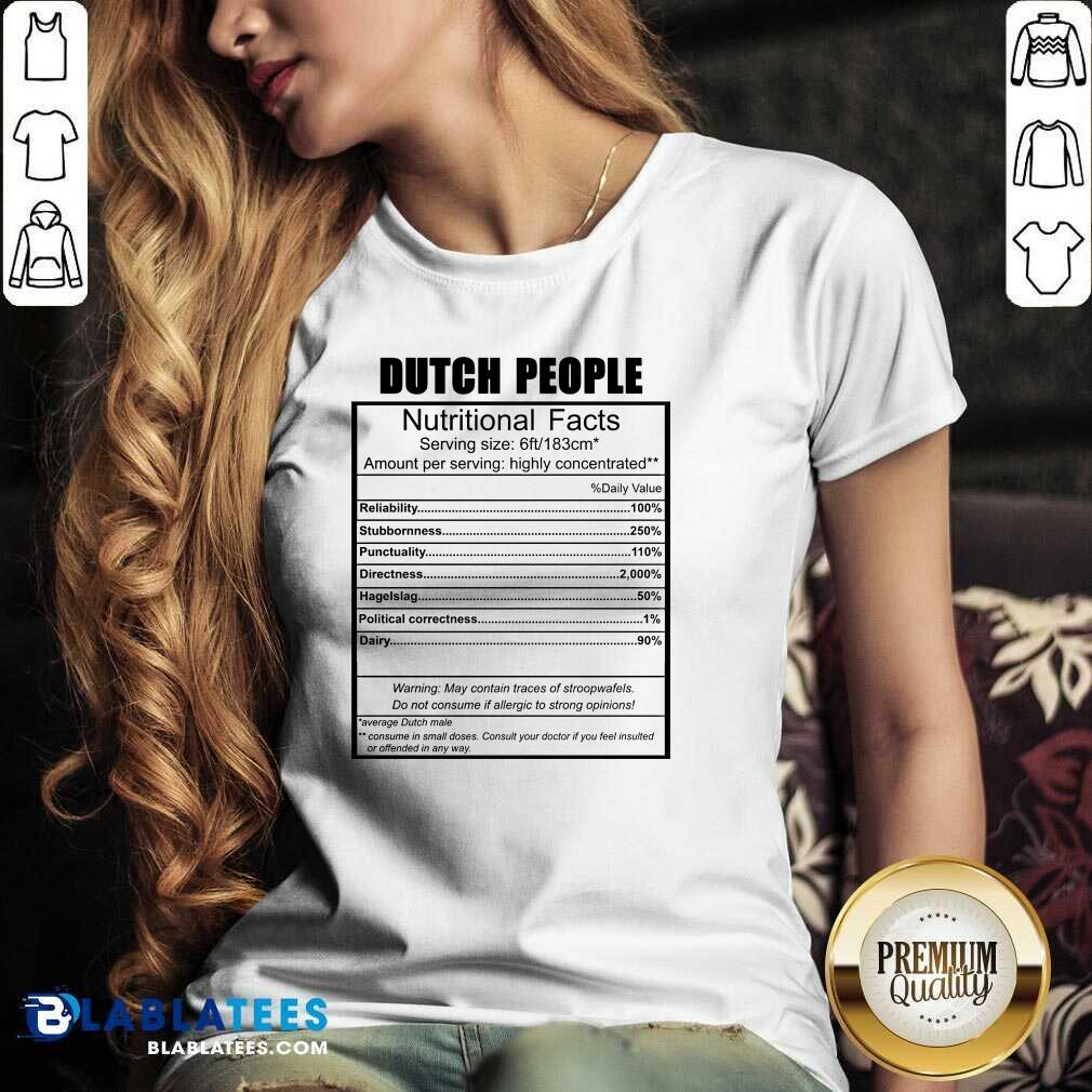 Premium Dutch People Nutritional Facts Weight Lifting Shirt