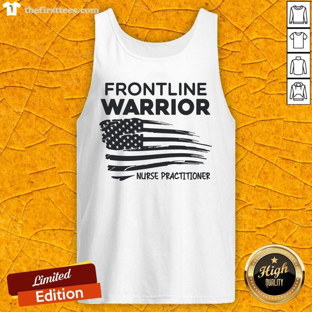 Premium Frontline Warrior Nurse Practitioner American Flag Shirt