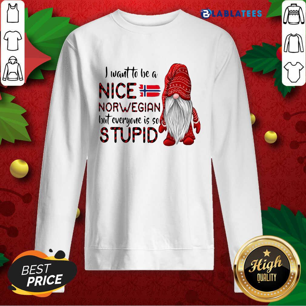 Premium Gnome I Want To Be A Nice Norwegian But Everyone Is So Stupid Shirt