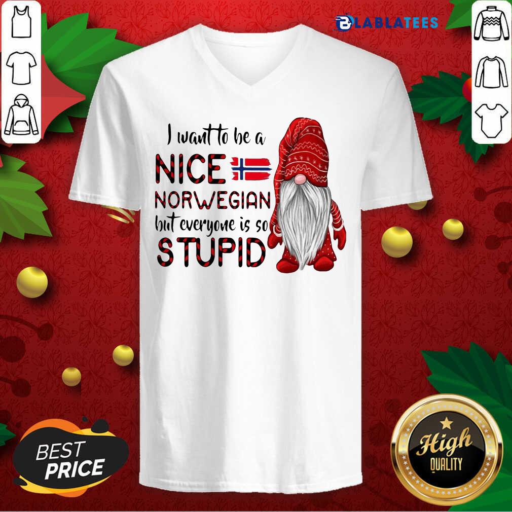 Premium Gnome I Want To Be A Nice Norwegian But Everyone Is So Stupid Shirt
