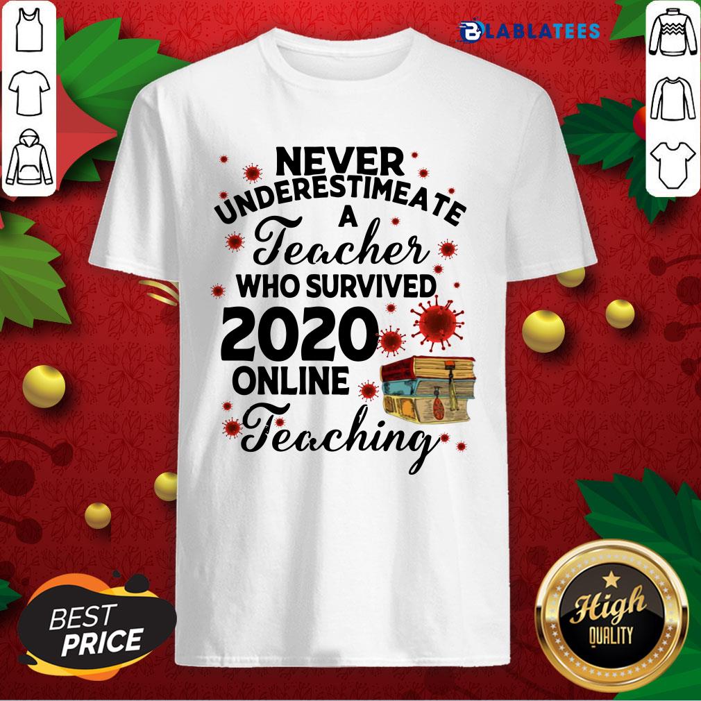 Premium Never Underestimate A Teacher Who Survived 2020 Online Teaching Shirt