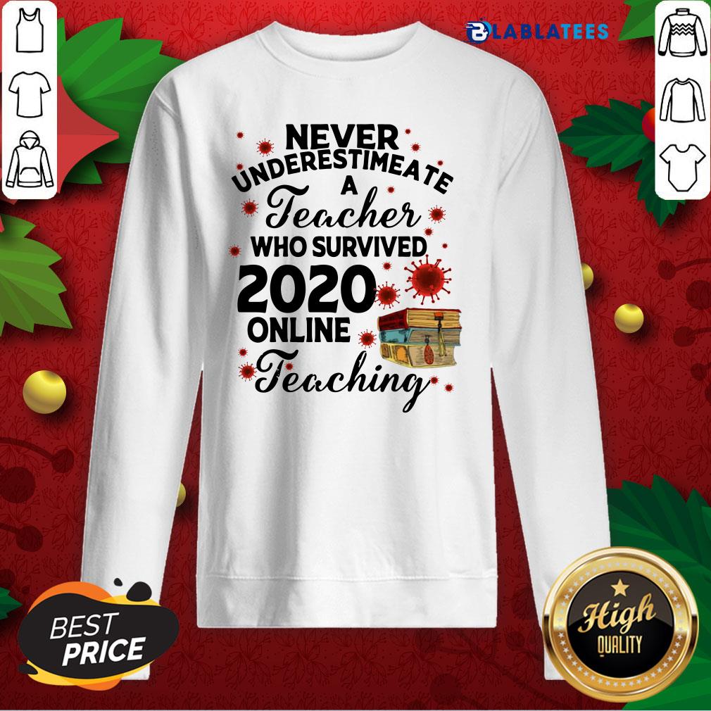 Premium Never Underestimate A Teacher Who Survived 2020 Online Teaching Shirt