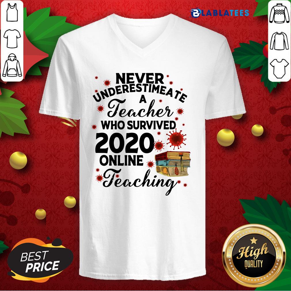 Premium Never Underestimate A Teacher Who Survived 2020 Online Teaching Shirt