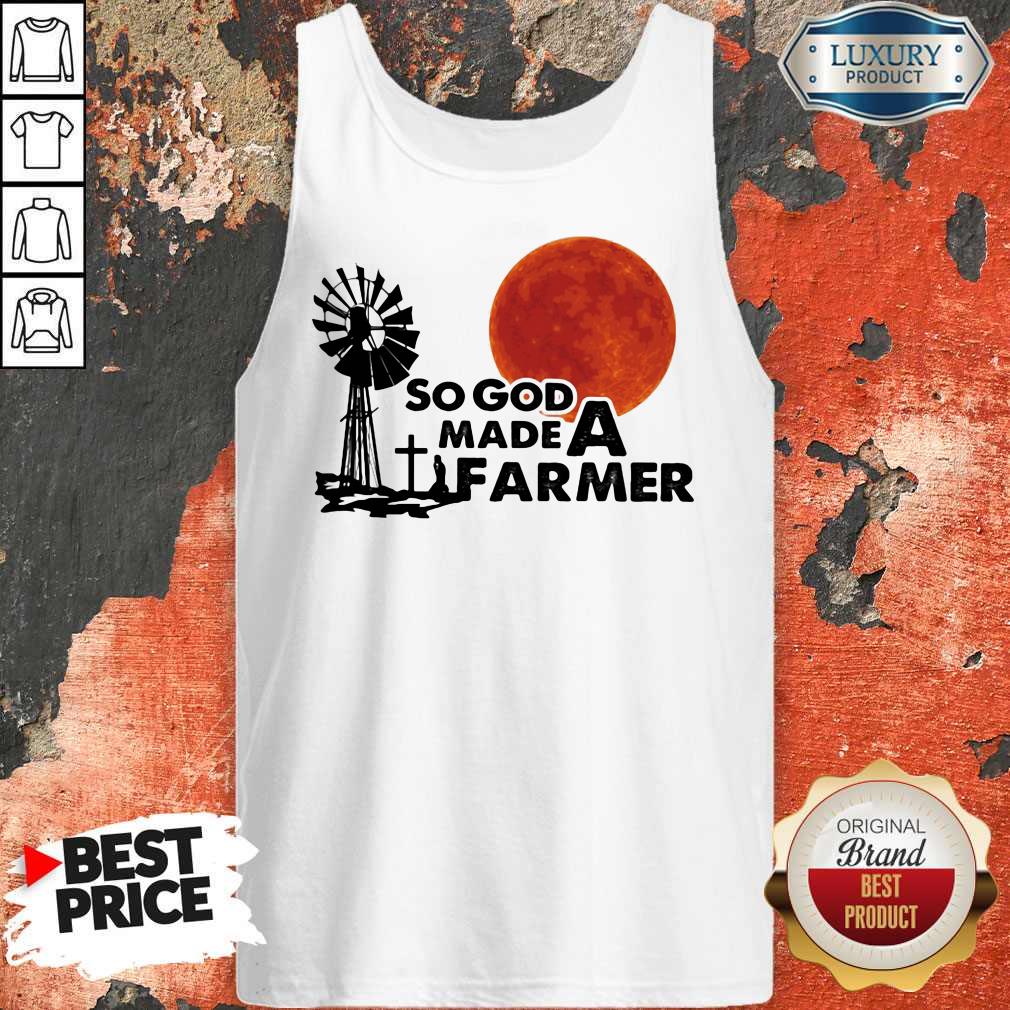 Premium So God Made A Farmer Sunset Shirt