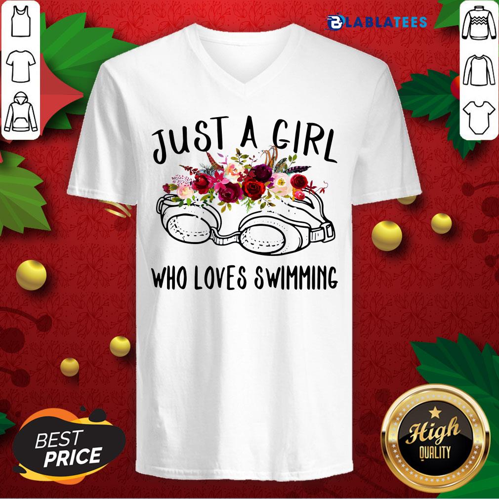 Premium Swimmer Just A Girl Who Loves Swimming Shirt