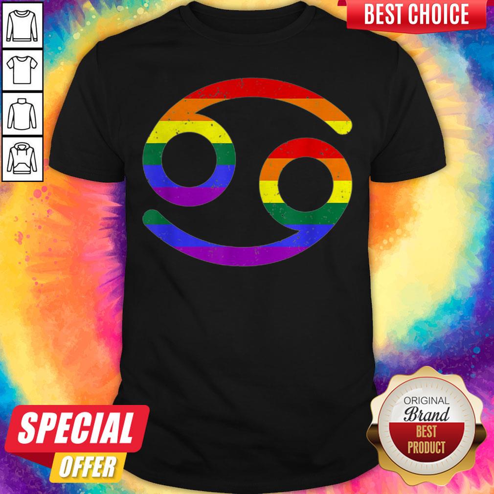 Premiun Cancer LGBT Pride Outfit Rainbow Shirt