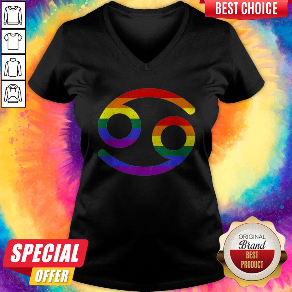 Premiun Cancer LGBT Pride Outfit Rainbow Shirt