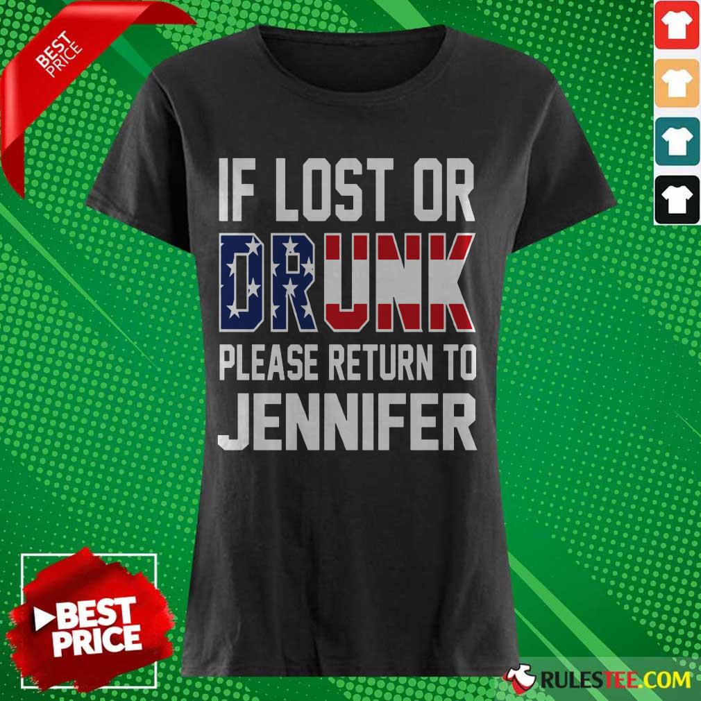 Pretty American Flag If Lost Or Drunk Please Return To Jennifer Shirt