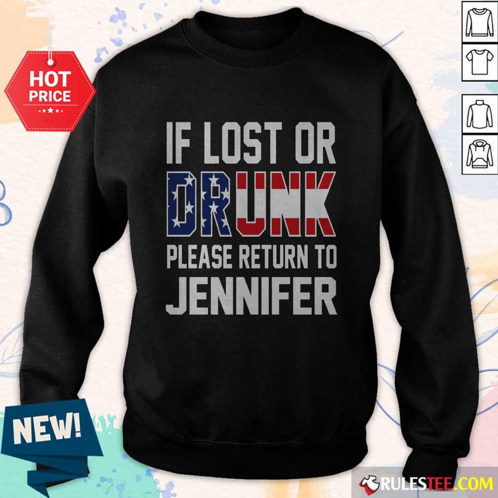 Pretty American Flag If Lost Or Drunk Please Return To Jennifer Shirt