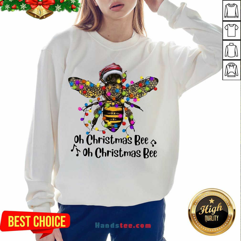 Pretty Bee Santa Oh Christmas Bee Oh Christmas Bee Light Shirt
