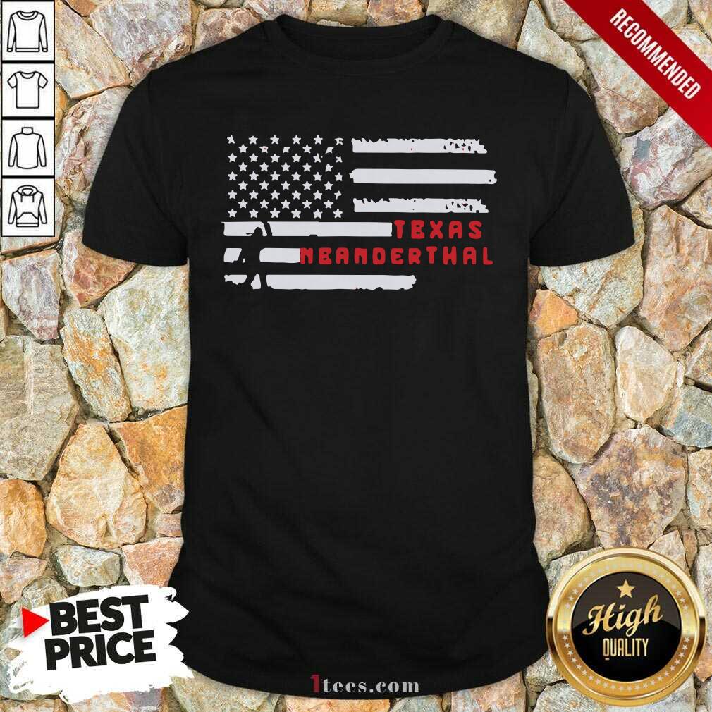 Pretty Bigfoot American Flag Texas Neanderthals 2021 Shirt