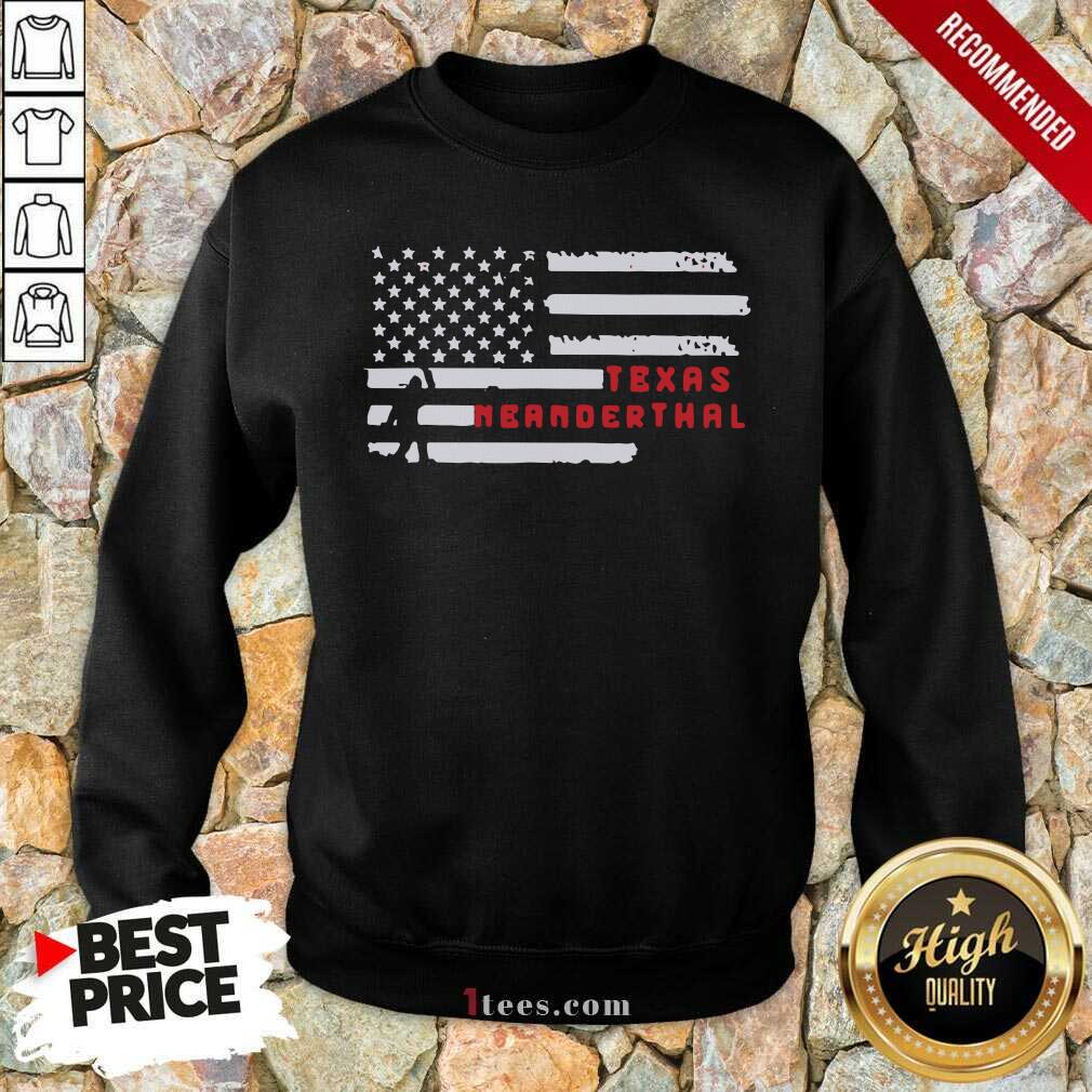 Pretty Bigfoot American Flag Texas Neanderthals 2021 Shirt
