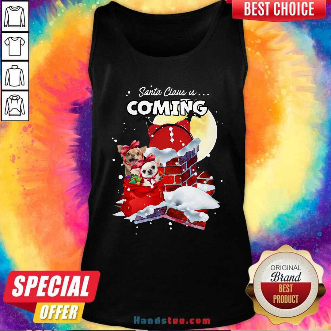 Pretty Chihuahua Santa Is Coming Gift For You Crewneck Ugly Christmas Shirt