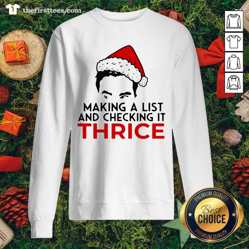 Pretty David Rose Make A List And Checking It Thrice Christmas Shirt