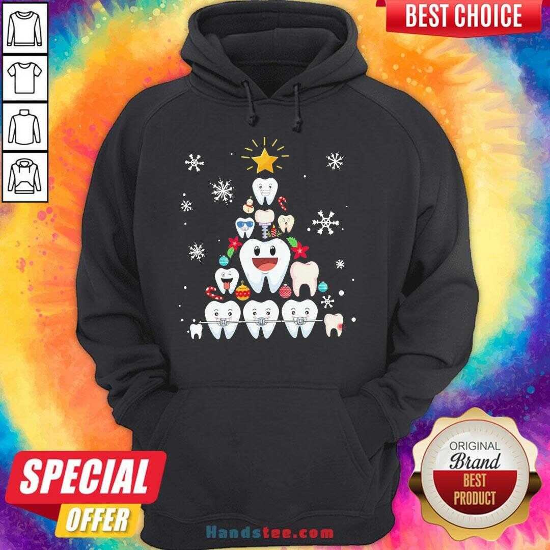 Pretty Dental Teeth Tree Christmas Shirt