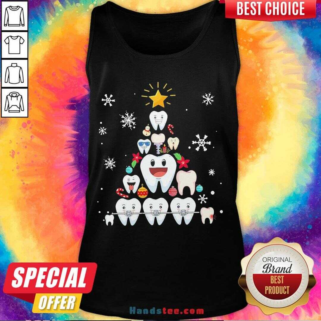 Pretty Dental Teeth Tree Christmas Shirt