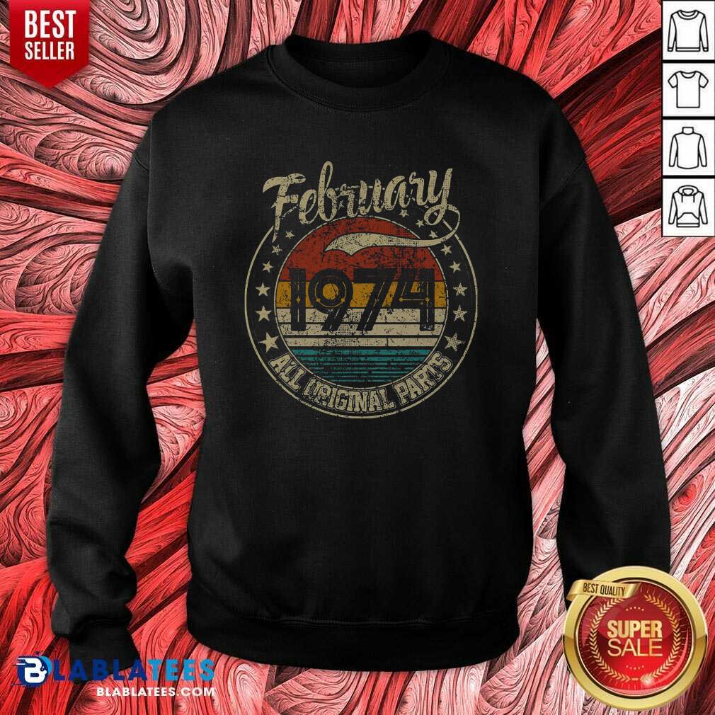 Pretty February 1974 All Original Parts Vintage Shirt