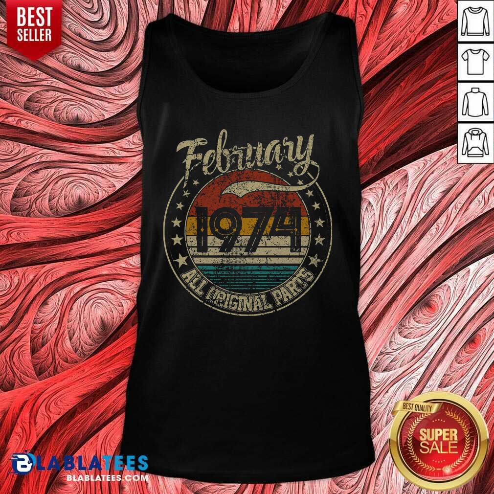 Pretty February 1974 All Original Parts Vintage Shirt