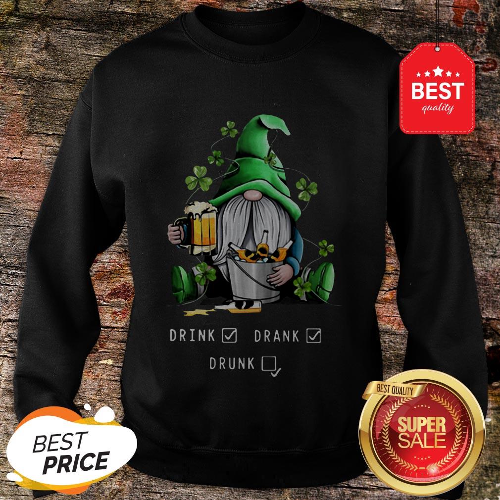 Pretty Gnome Drink Beer Drank Drunk St Patrick’s Day Shirt