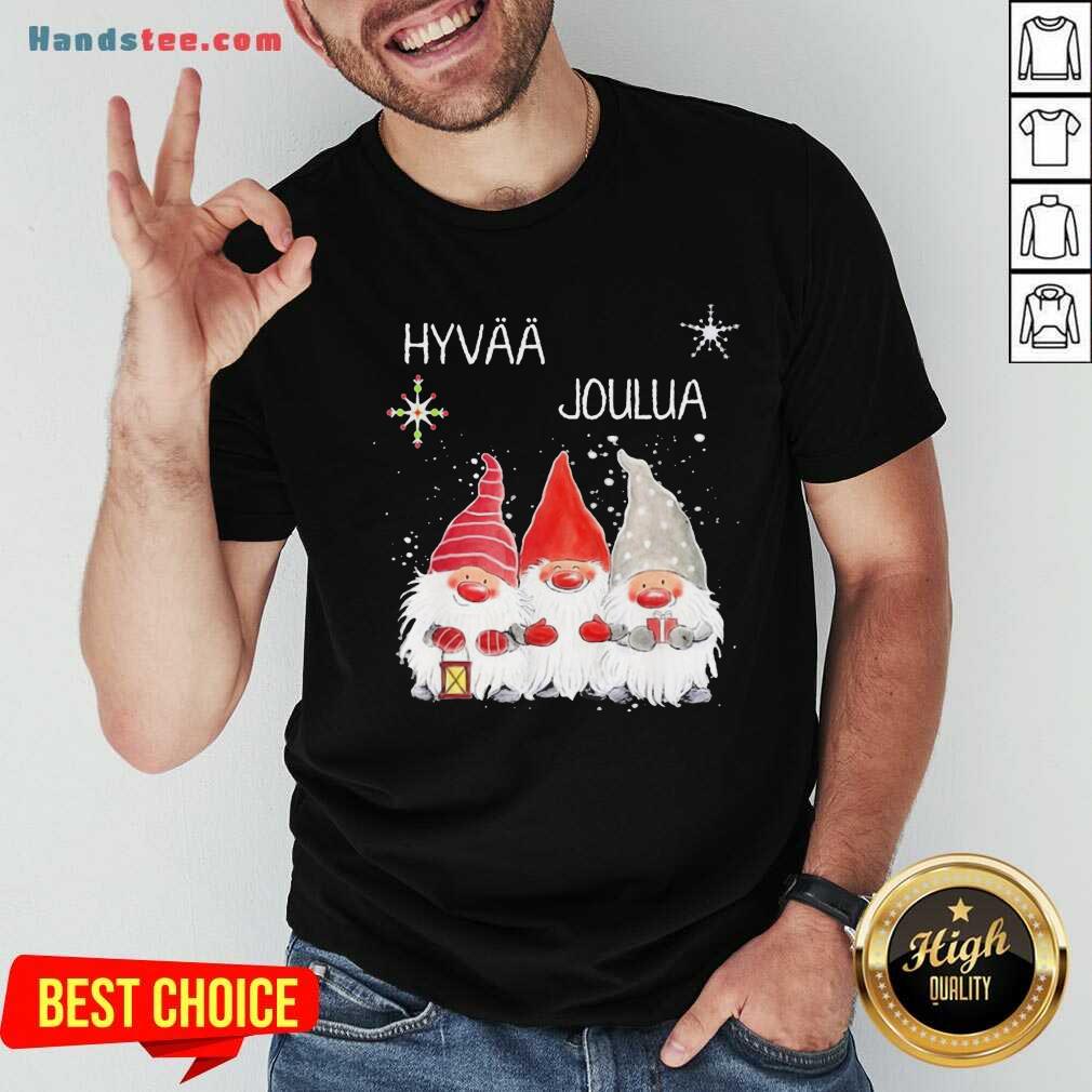Pretty Gnomes Hyvaa Joulua Merry Christmas Shirt